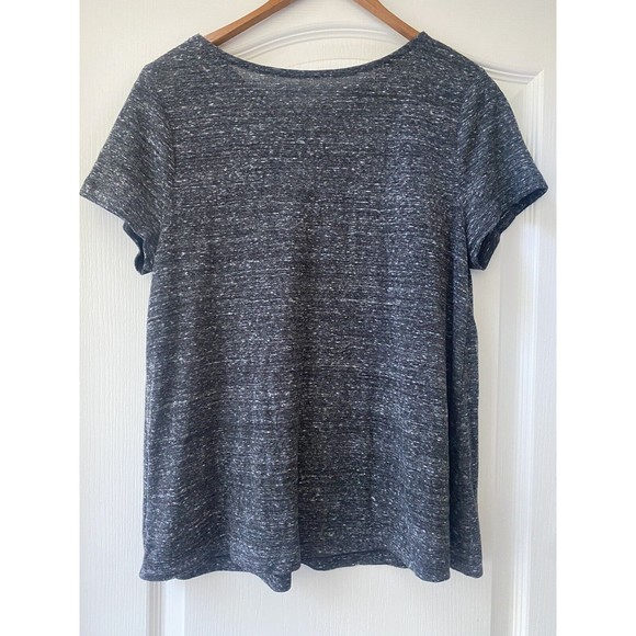 Mossimo Gray Short Sleeve Criss Cross V Neck Tee Size Medium - Picture 2 of 6